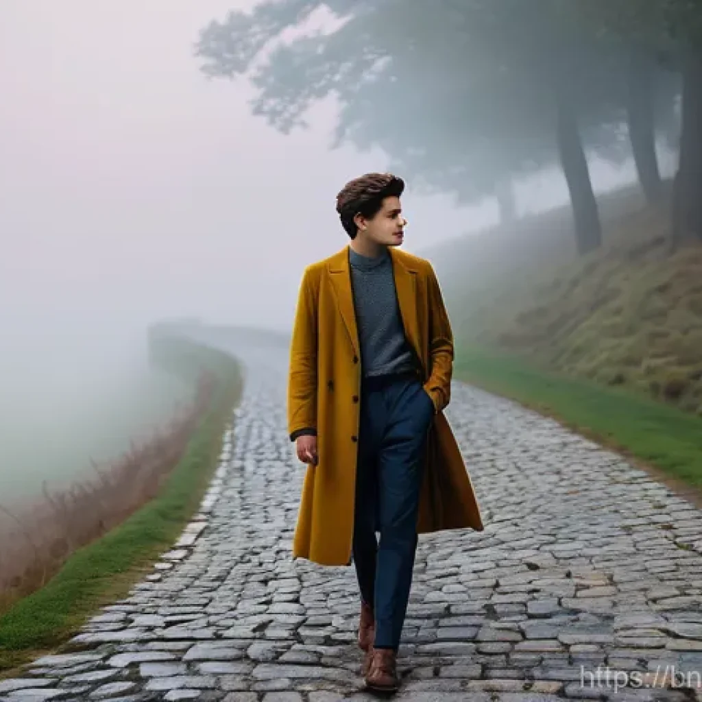불확실성 수용 사고법의 모범 사례 - **Embracing the Uncharted Path:**
"A young adult, approximately 20-25 years old, of ambiguous ge...