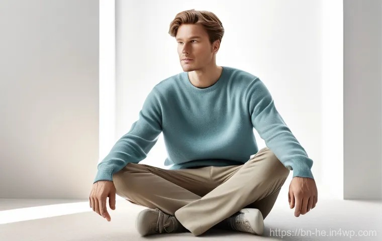 불확실성 수용 사고법과 경제적 결정 - **A Serene Individual Embracing Financial Uncertainty:** A full-body shot of an adult (male or femal...