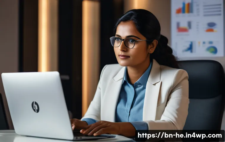 불확실성 수용 사고법의 미래 전망 - A professional Bengali woman in a modern office setting, confidently adapting to a new work environm...